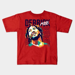 Derrick Rose on WPAP art 1 Kids T-Shirt